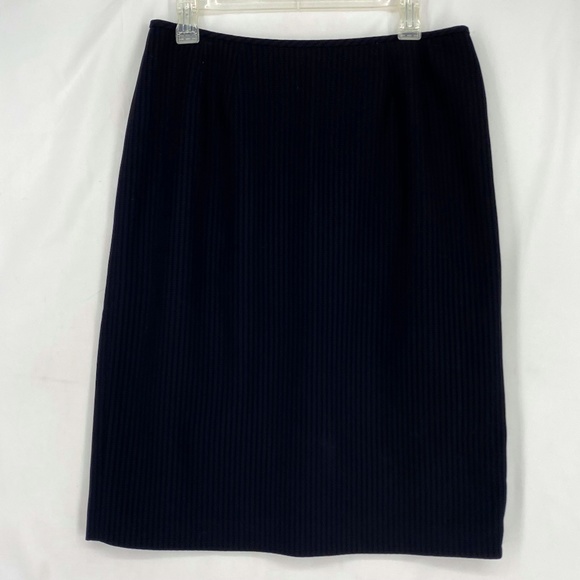 Evan Picone Womens Size 10 Pencil Skirt Tonal Black Stripe Career Office Busines - Picture 1 of 10